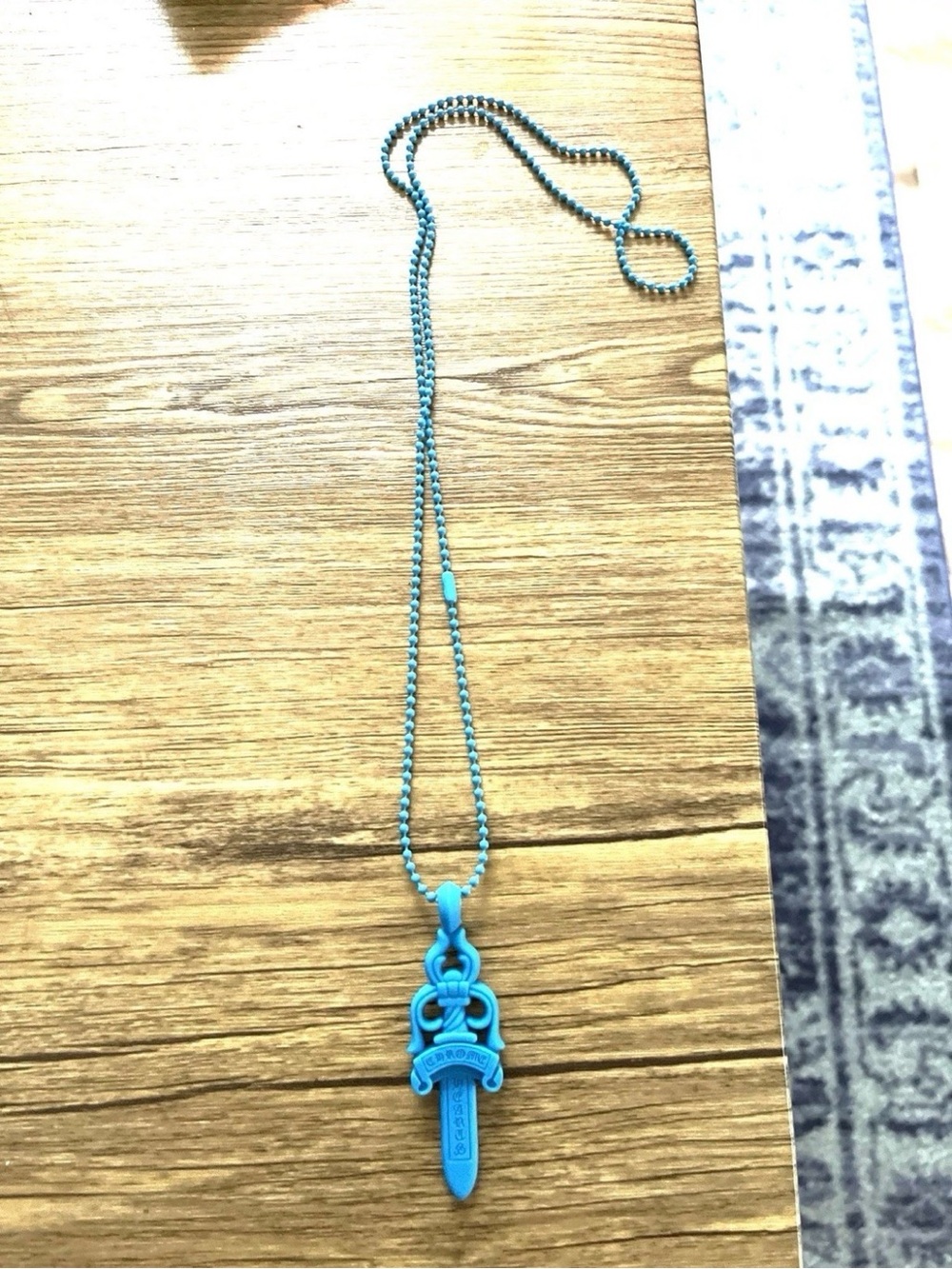 Chrome Hearts Turquoise Sword Pendant Necklace
